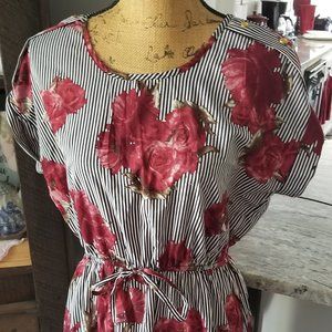 Black and White rose dress